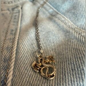 🪡dragon TALES Silver Pendant Charm Necklace